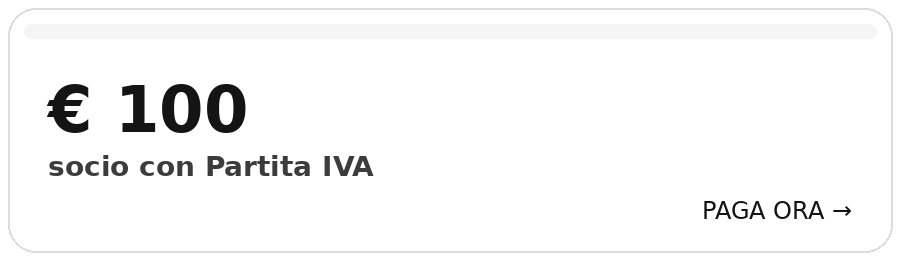 € 100 socio con Partita IVA